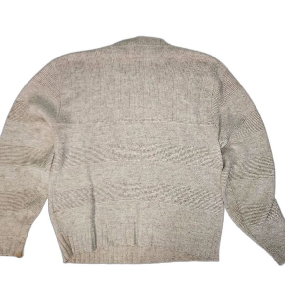 Vintage Montgomery Ward Beige Wool Blend Sweater Size XL - Picture 2 of 5